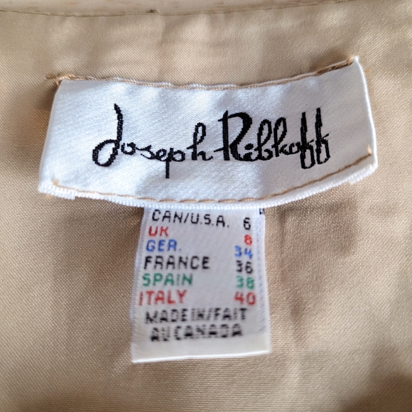 Joseph Ribkoff Gold Floral Textured Zip Jacket Women's 6 - Picture 7 of 8